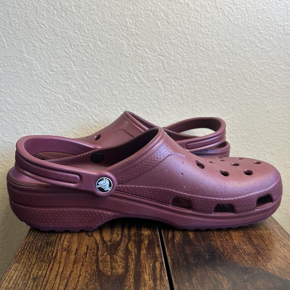 Crocs Classic Clogs Maroon Burgundy Unisex Size XL Men's 10/11 Women's 12/14 - Picture 2 of 10